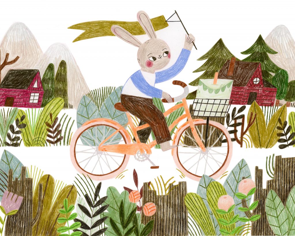 Bunny riding bicycle - Ohkayyay